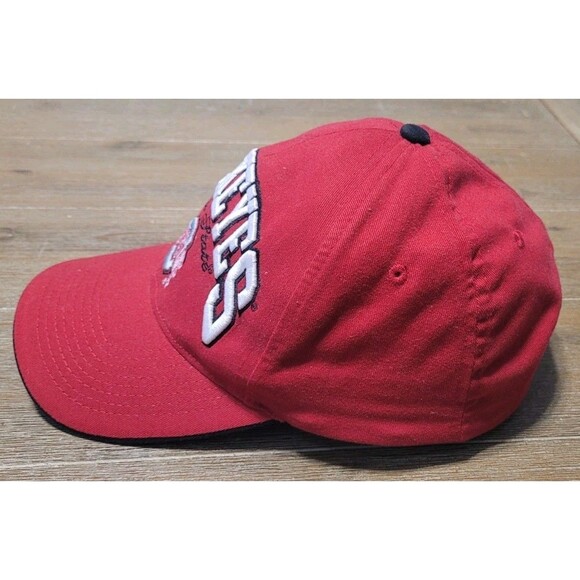 Vintage 90s Ohio State Buckeyes Hat Cap Strapback Red Embroidered OSU Sweatband - Picture 2 of 6